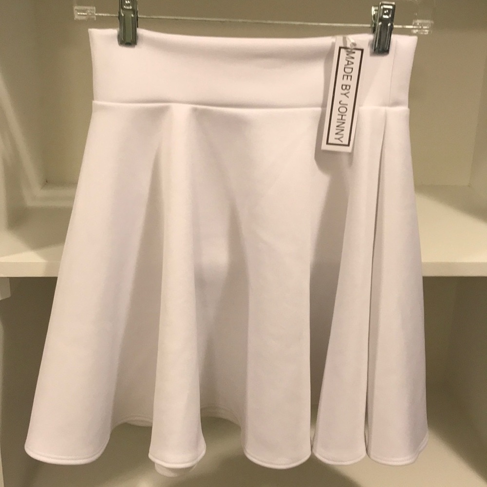 White skater skirt